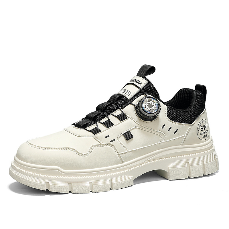 Zapatos laborales para hombres 2024 nuevo otoño sitio de construcción para trabajar zapatos de skate de trabajo de suela gruesa resistente al desgaste para hombres zapatos de moda de baja altura Martin