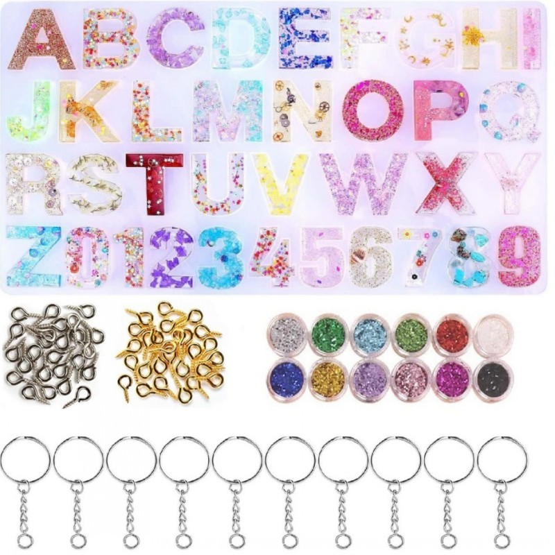 Digital earrings with letters