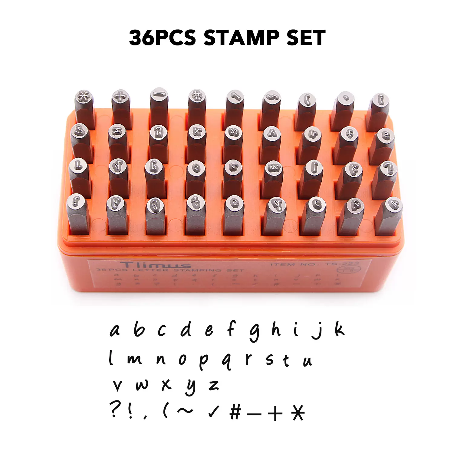 36PC钢印冲(3MM)银饰雕刻冲头爱心星座冲头皮革珠宝戒子DIY工具套