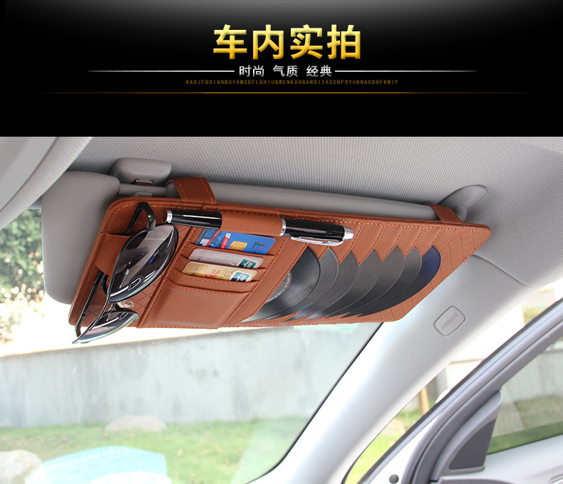 Car Cd Holder Sun Visor Storage Bag Car Cd Bag Storage Bag Car Card Holder Set for Spy Disc Bag and Others