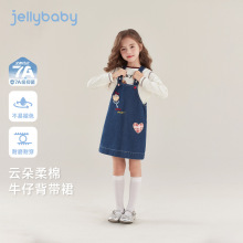 Ůͯ����ȹ�¿���ɫ��ʽ��ͯ��ţ��ȹ����ˮϴ���屦��ȹ�Ӵ���