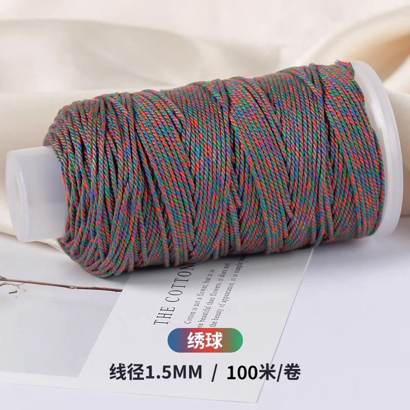 卸売チベット手こね綿ロープ大ロール暗号化菩提文遊び糸ブレスレットブレスレット編みロープ手こね綿糸編みロープ|undefined