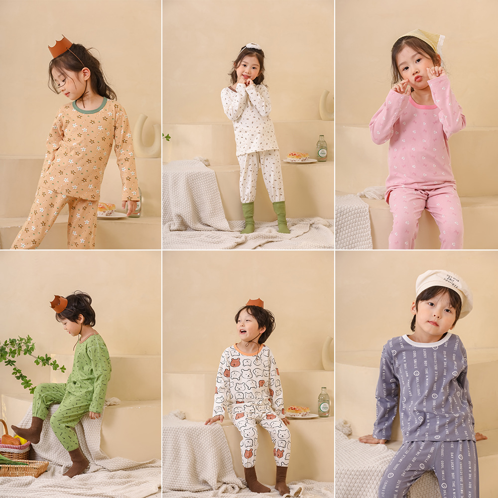 Set de ropa de casa para niños otoño y invierno chaqueta de otoño pantalones de otoño bebé de otoño dos piezas set de ropa de bebé de algodón lycra