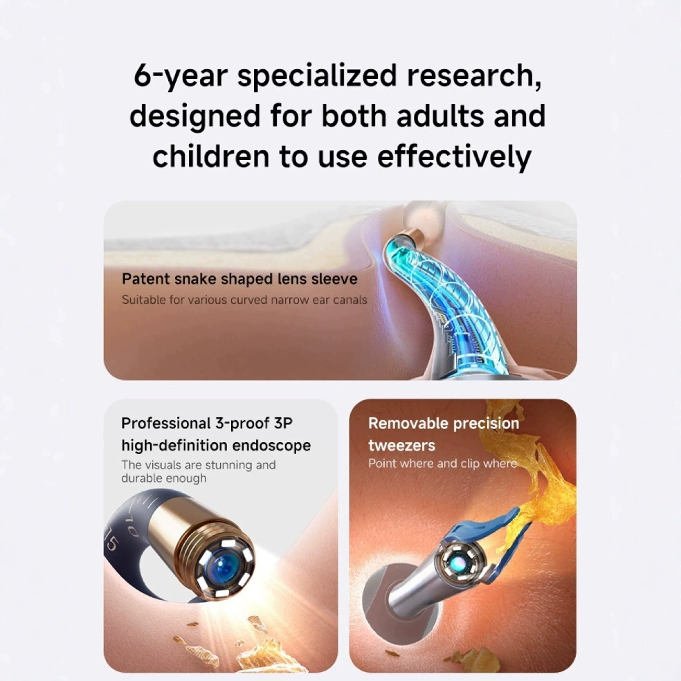 Оптовая продажа: Умный эндоскопический очиститель для ушей E33R, 3,5 мм, для личного использования