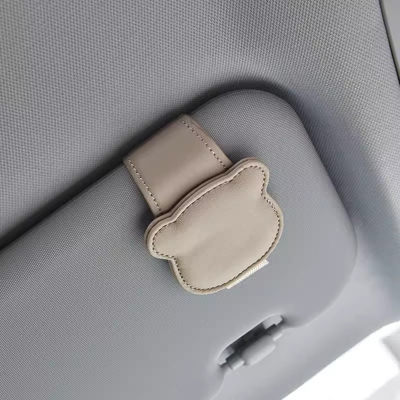 Qìchē – Auto Parts and Accessories Holder Sun Visor - apricot