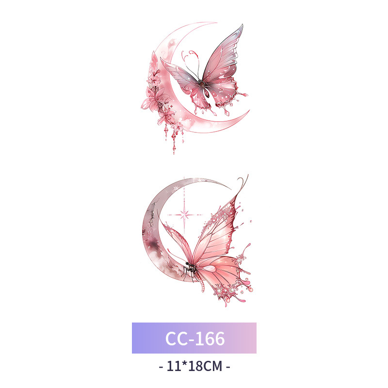 Transfronterizo en stock al por mayor de halloween colorido mariposa tatuaje pegatinas simulación sangrienta cicatriz pegatinas divertidas pegatinas impermeables