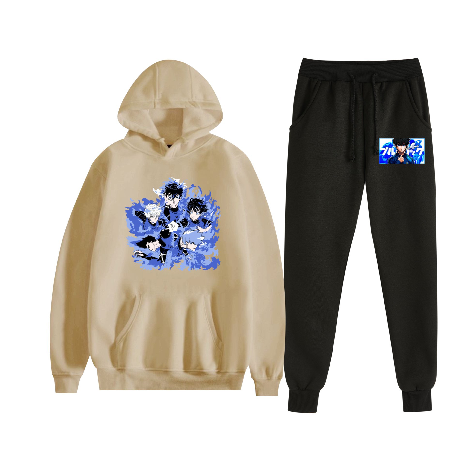 Europa y América Otoño Invierno BLUE LOCK Blue Prison Hombres y mujeres Deportes de ocio más suéter con capucha de terciopelo al por mayor