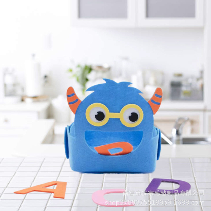 Nuevo fieltro educativo kindergarten carta de juguete para niños Juego de alimentación caja de almacenamiento educación temprana caja de juguetes para bebés