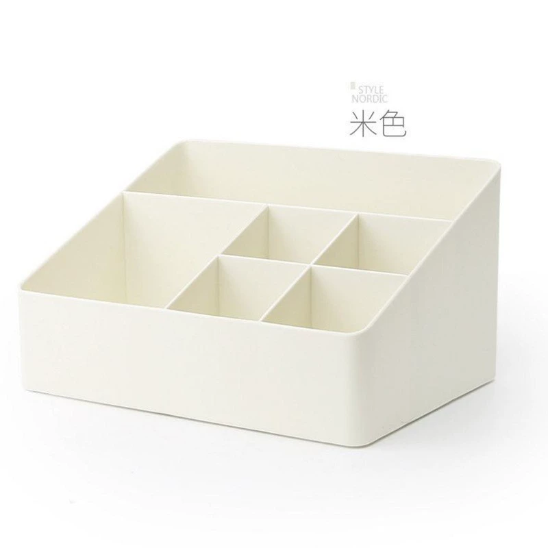 Universal table storage box, plastic makeup box, 6 cells