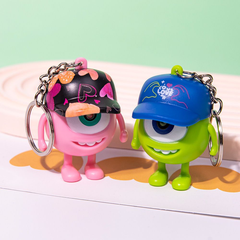 大眼仔发光会说i love you钥匙扣发光发声三眼仔挂件我爱你玩具