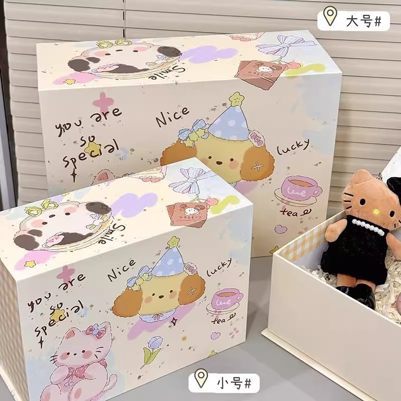 T5 風子犬ティーパーティー磁気フリップカバー漫画誕生日ギフトボックス収納ボックス高価値包装ボックスのカスタマイズ|undefined