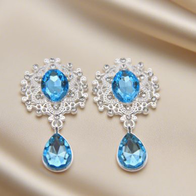 国境を越えた売れ筋 45*25 ミリメートル合金ラインストーンブローチ DIY リボンアクセサリー衣類手作りジュエリーアクセサリー直接バッチ