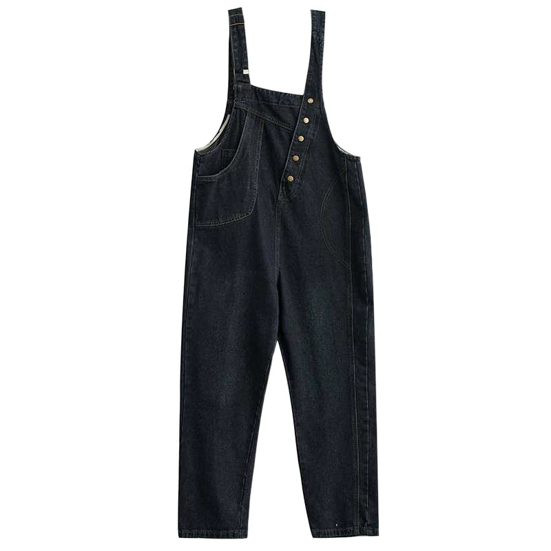 Autumn retro denim overall, (Physicals), plus size