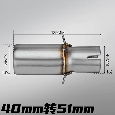 35/38/40/43/45/48 to 51/55mm Universal – Motorcycle exhaust pipe - 40mm-to-51mm