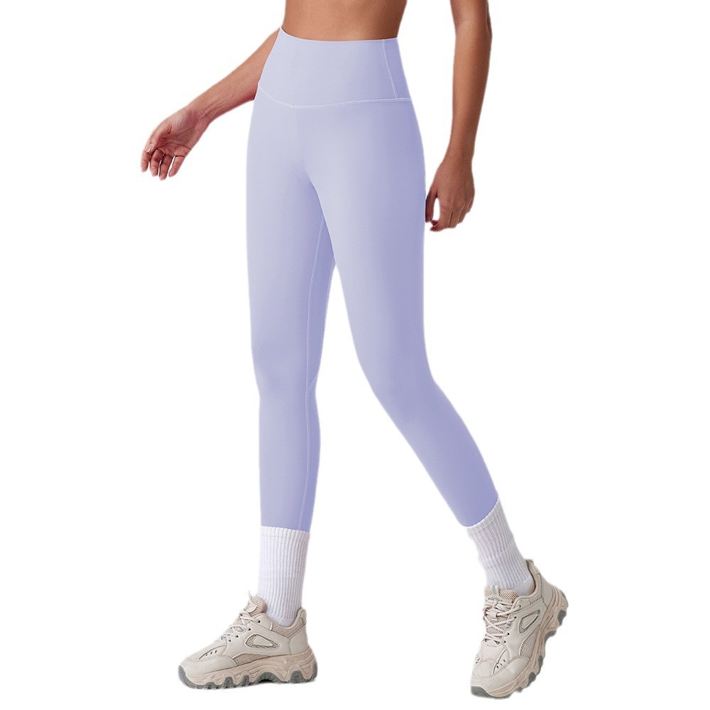 Nuevos pantalones de calzado sin marcas desnudos, cintura alta, pantalones deportivos de calzado