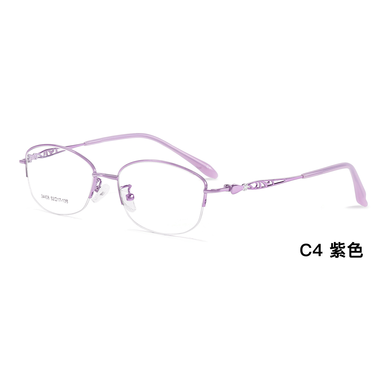 Elegante y encantadora Aleación de las mujeres gafas Marco de luz de lujo elegante gafas talladas piernas pueden ser equipadas con gafas Danyang al por mayor