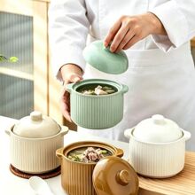 猪油罐带盖炖盅陶瓷带盖家用封闭式无孔炖罐瓦罐煨汤隔水炖盅煲汤