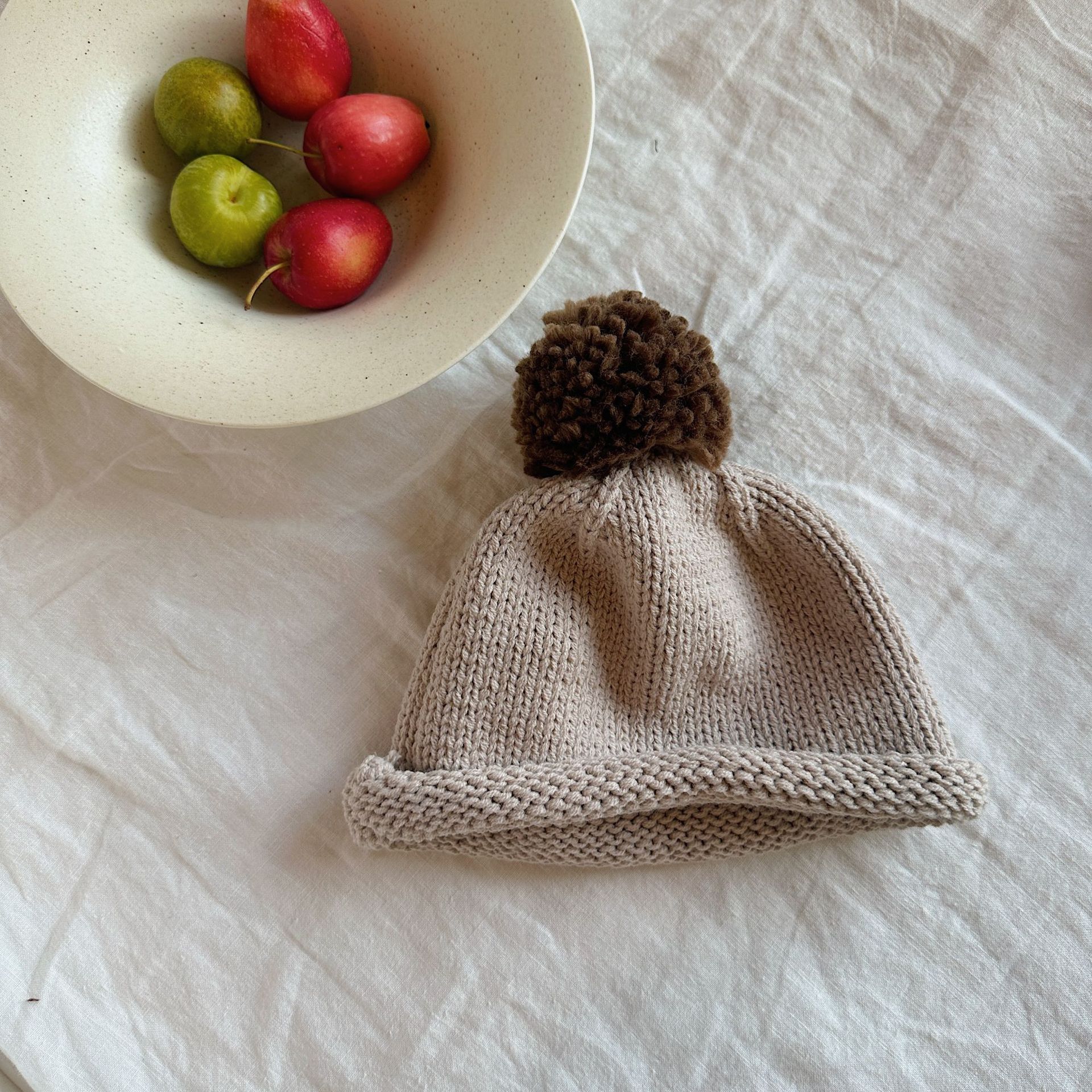 Sugar Pear ropa infantil sombrero para niñas 2024 otoño y invierno nuevo niño lindo sombrero de punto de dibujos animados sombrero de lana bebé