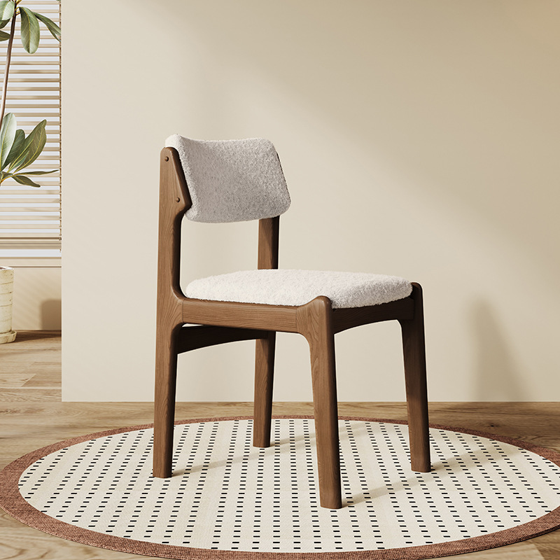 Silla de comedor de madera sólida retro silla de respaldo de bolsillo silla de escritorio silla de oficina silla de escritorio