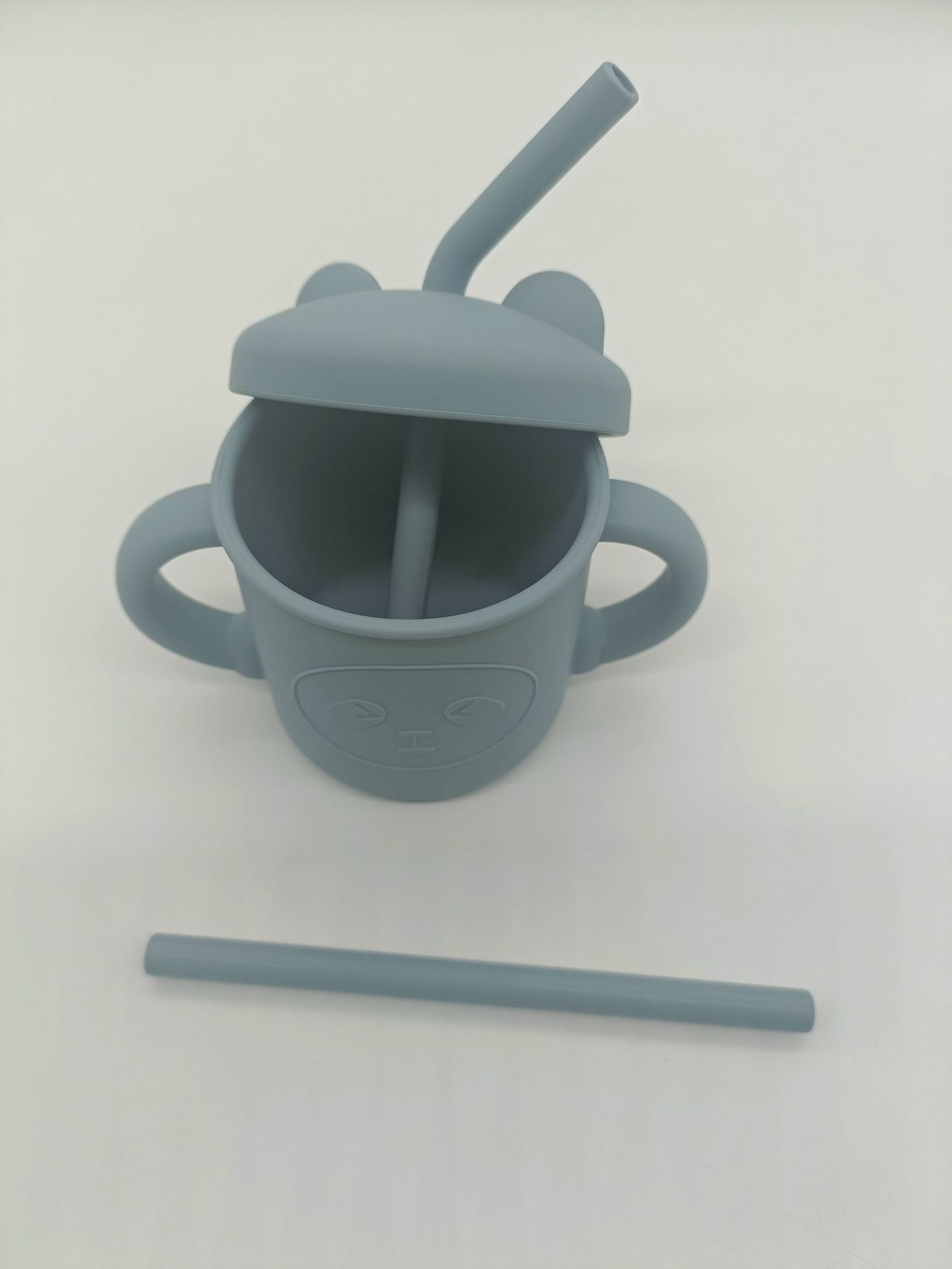 恒彩硅胶母婴用品 学饮吸管杯