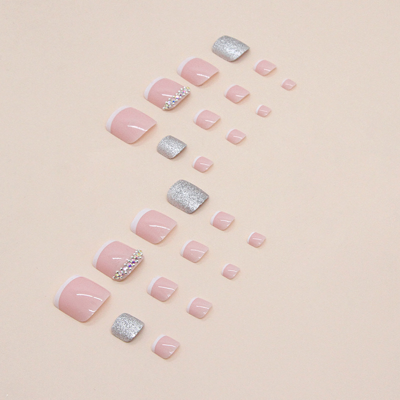 French Style Sweet Solid Color Plastic Nail Patches 1 Piece display picture 2