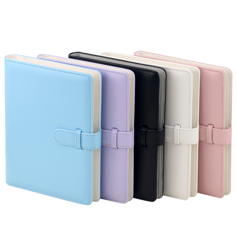 Polaroid álbum de almacenamiento de fotos de 3 pulgadas 128/256 cuero PU color puro almacenamiento de fotos tarjeta de álbum de almacenamiento de tarjetas pequeñas