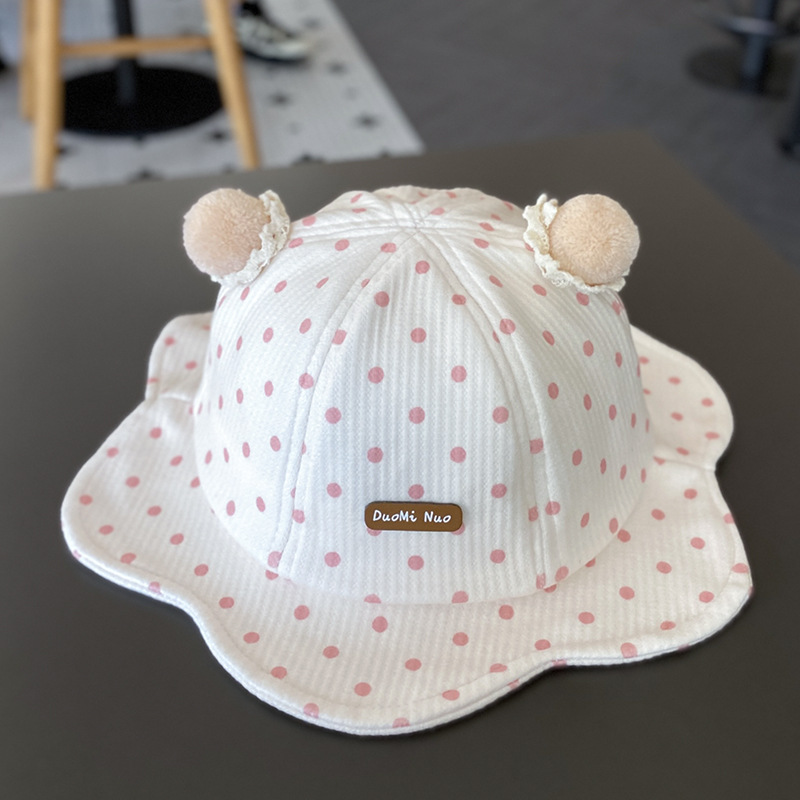 Sombrero para bebés primavera y otoño estilo coreano lindo bebé sombrero de pescador para viajar sombrero de protección solar para niñas versátil sombrero de cuenca