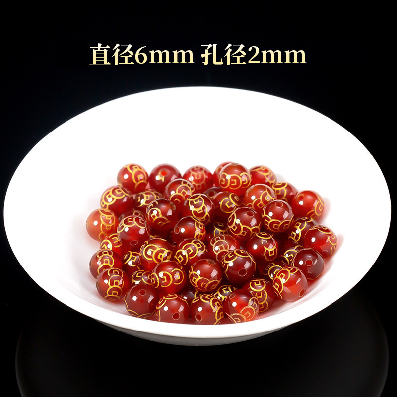 Xiaoコレクショングレード南紅瑪瑙ルースビーズDIYブレスレットハーフフィニッシュビーズ涼山南紅ルースビーズ高品質|undefined