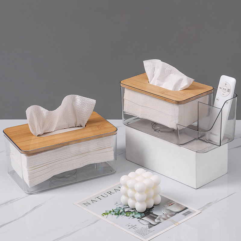 Built-in Spring Tissue Box Multifunctional Paper Box Simple Light Luxury Living Room Home Coffee Table Dining Table Napkin Storage Box