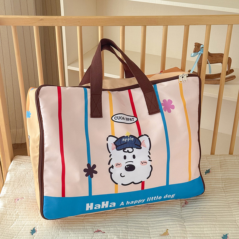 Bolsa de almacenamiento portátil de gran capacidad para niños caricatura lindo cachorro niñas y niños bolsas de hombro bolsas de edredón para bebés de jardín de infantes