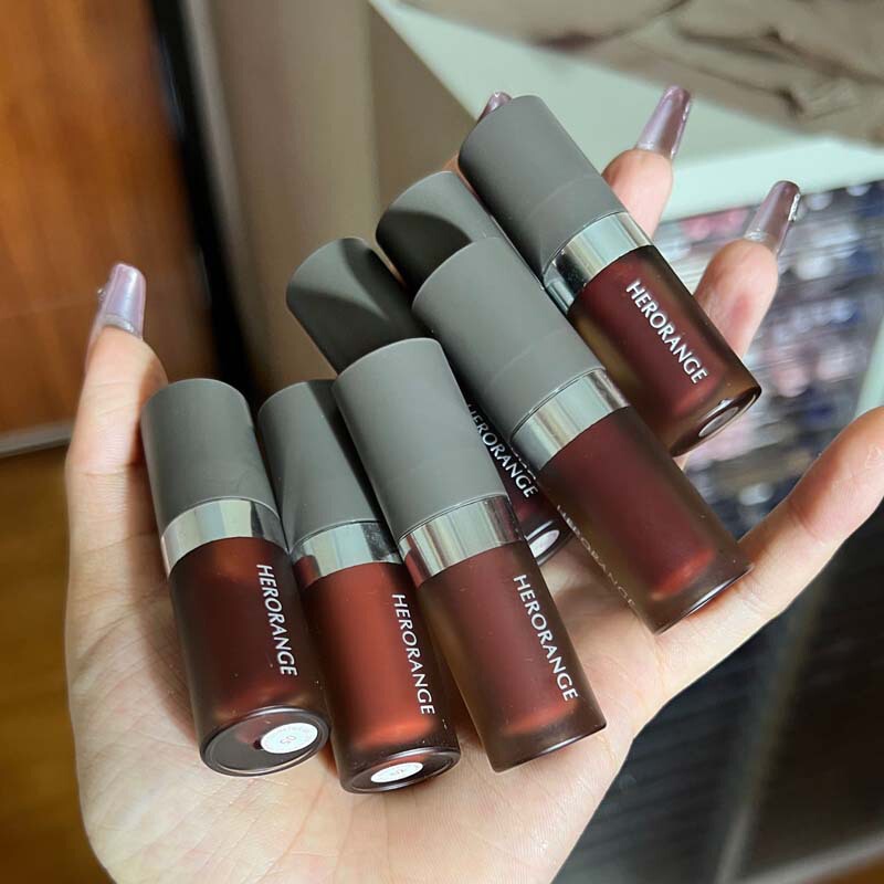 Herorange~Japanese Style Bright Water-Glossy Mirror Lip Glaze Is Clear, Hydrating, Whitening, Long-Lasting and Not Easy to Stick to the Cup to Form a Film