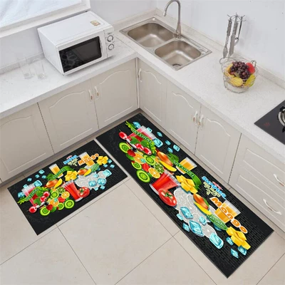 Avtomobil döşəmə paspasları Kitchen Carpets - black-fruit-juice-40x-60cm-one-piece