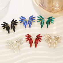 韩版个性精美翅膀水钻耳环轻奢高级感通勤耳饰舞会派对百搭耳坠女