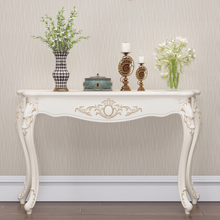 ¤ ℗ European-Style Porch Table Porch Cabinet Fashion Porch Table Against the Wall Table Semicircle Phone Table Decorative Table Simple Door