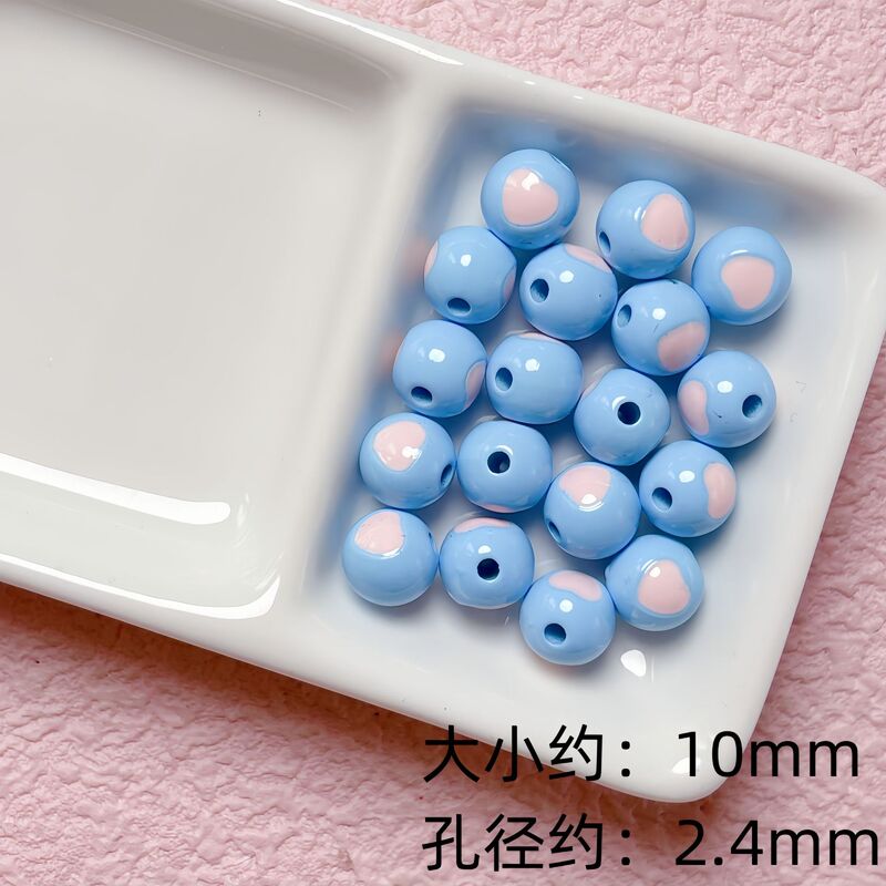 カード 10 アクリルペイントオイル滴下 2 色ラブビーズルースビーズ diy 手作りブレスレットネックレス素材ジュエリーアクセサリー|undefined