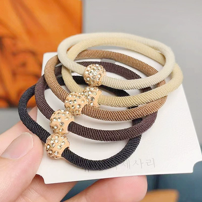 Сеульские товары из Южной Кореи, милый кожаный шнурок для волос, хвостик, аксессуар для волос, чехол, простой и элегантный дизайн