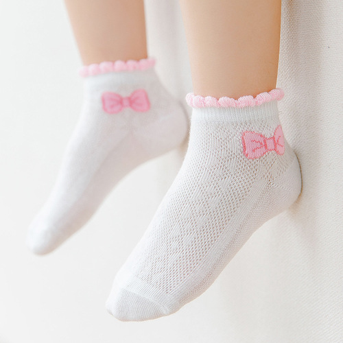 Children's socks summer mesh girls lace strawberry socks cotton baby socks sweat-absorbent breathable children's socks wholesale