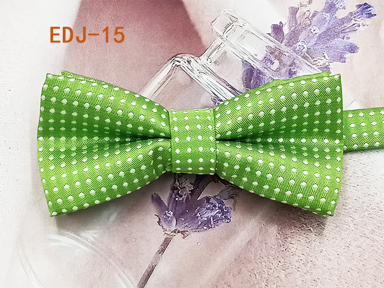 Lugar del fabricante Versión coreana de la pajarita para niños de doble capa para estudiantes de primaria hilo de poliéster teñido en hilo de seda color sólido accesorios para mascotas lazo