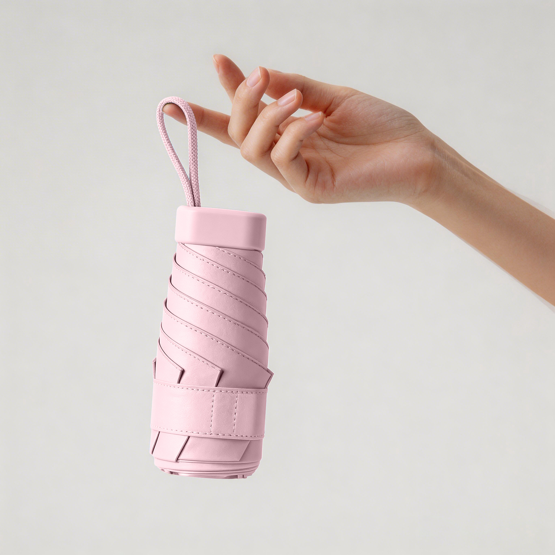 Paraguas solar, protección solar, protección UV, parasol, mini pequeño y portátil, seis paraguas plegables para estudiantes, soleado y lluvioso