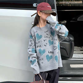 韩国童装女童毛衣儿童加厚针织衫2026秋冬装新款大童女孩打底衣服