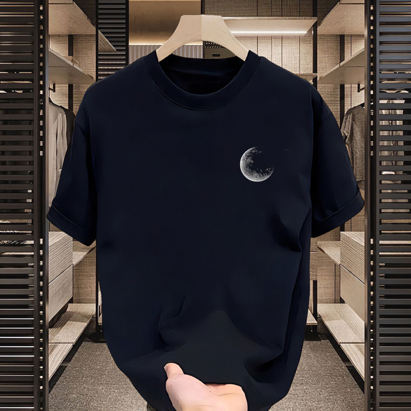 High-end American-style Heavy-weight Pure Cotton Short-sleeved T-shirt Men's Instagram Popular Brand Street Loose Top Clothes T-shirt Men's Summer