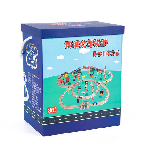 Large 100-pc Track Set Electric Track Baby Wood Track Assembly Educational Toy for 3-4-5 Year Old Children
