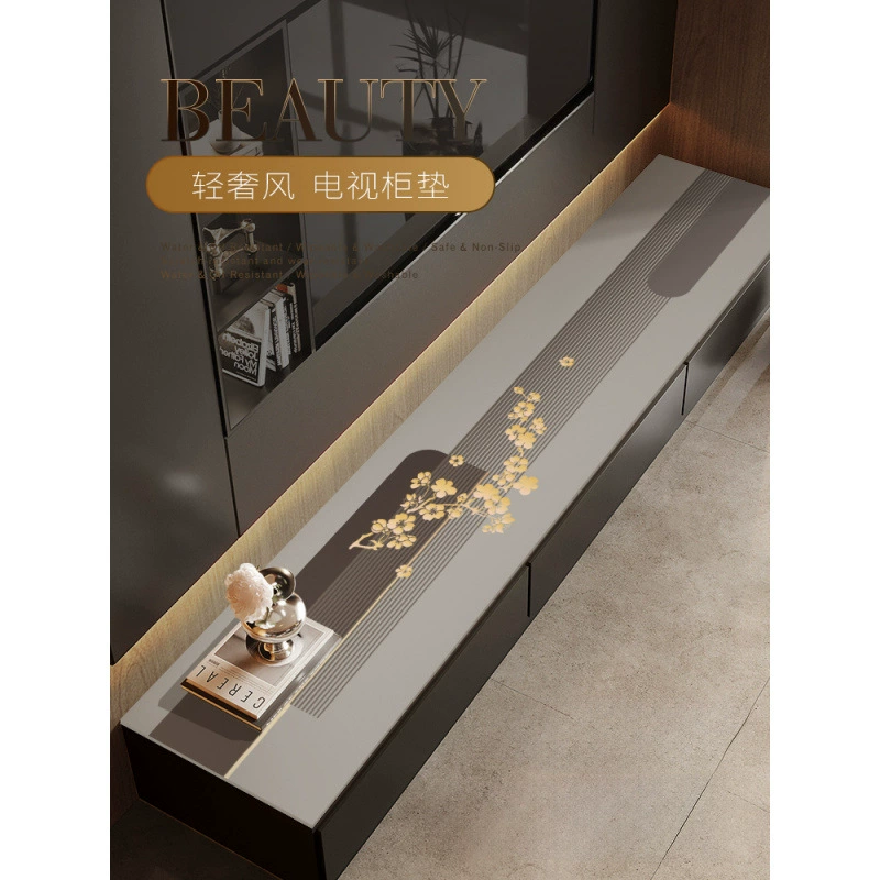 Легкая роскошь и высококачественный шкаф для телевизора, входная столовая, боковая защитная накладка на столешницу, ПВХ, протираемая, не требующая мытья, водонепроницаемая и маслостойкая, оптовая продажа