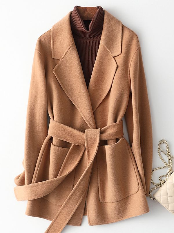 Chaqueta Corta de Lana de Doble Cara para Mujer