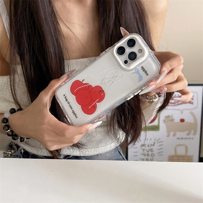 Bolsa de línea ins coreana Apple para iPhone 15 funda para teléfono móvil 16ProMax Apple 14/15 femenino 16 nuevo