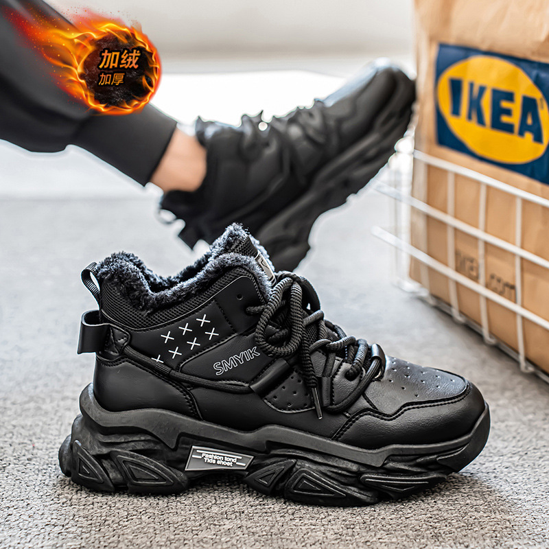 Zapatos de hombre nuevos zapatos de moda de terciopelo caliente para correr zapatos de deporte para aumentar la sensación de alta calidad de los jóvenes zapatos de moda de papá