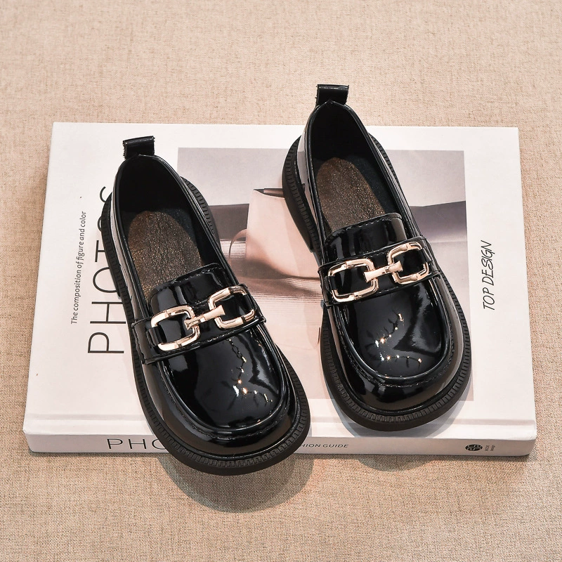 Footwear English style for leather shoes, children's loafers, shoes, British style, western style, soft sole