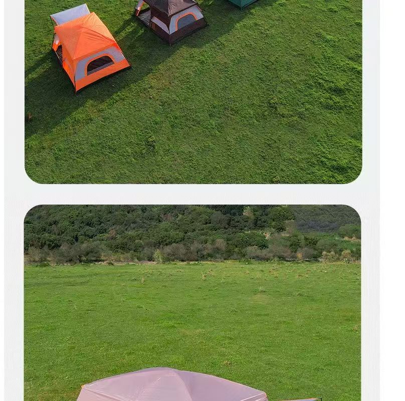 Wholesale Tent Outdoor Two Rooms and One Living Room 3-5 People Sunshade and Sun Protection Camping Overnight Convenient Large Canopy Tent