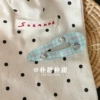 Blue plaid hollow water drop clip