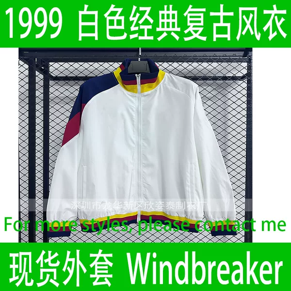Retro Football Windbreaker 1999 Classic 100Th Anniversary Replica Football Jacket Football Windbreaker